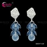 Wholesale Newest Design Popular Blue Crystal Drop Earrings Jewelry