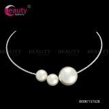 Elegant Pearl Chain Necklace Jewelry with Big Bead Pendant