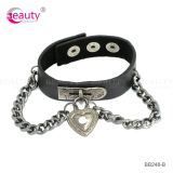 Colorful PU Leather Bracelet with Metal Love Heart