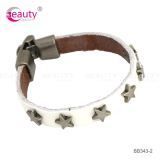 Fashion Style Leather Bracelet with Mental Star