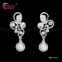 Charming Crystal Drop Butterfly Dangle Earrings Jewelry For Lady Item ID #BOE17476