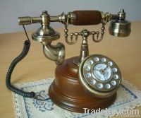 solid wooden antique phone