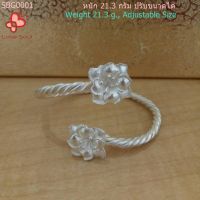 Sukhothai Silver 99.9%, Handmade Flower Bangle SBG0001