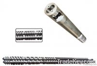 Twin parallel screw barrel