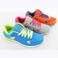 Ladies Sports Running Shoes With PU Mesh Upper/MD Outsole, Customized Brand Are Welcomed