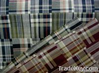 cotton yarn dyed double layer patchword fabric for shirting