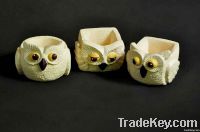 Animal Candle Holder - Owl set of 3