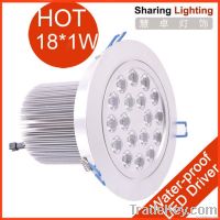 18W high power led down light, led recessed downlights, ceiling lighting