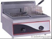 2-basket gas deep fryer