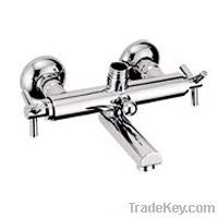 Chromed polish brass wall mounted bath shower faucet