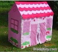 pink stawberry kids plying house tent