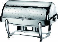 Hammered finished rectangle roll top chafing dish SF-H4001