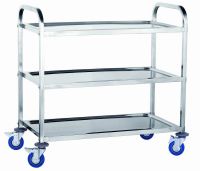 Detachable Three-layer Stainless Steel Dining Trolley   Square Tube   SF-A1004