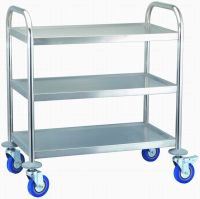 Detachable Three-layer Stainless Steel Dining Trolley(Round Tube) SF-A1023