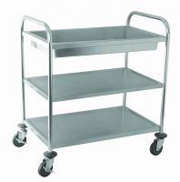 Detachable Three-layer Stainless Steel Dish and Bowl Collecting Trolley(Round Tube) SF-A1039