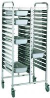 Detachable Stainless Steel Higher Double Row Tray Trolley(Round Tube) SF-A1054