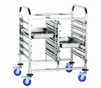 Detachable Stainless Steel Double Row Tray Trolley(Round Tube) SF-A1053