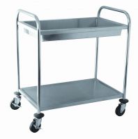 Detachable Two-layer Stainless Steel Dish and Bowl Collecting Trolley(Round Tube) SF-A1036