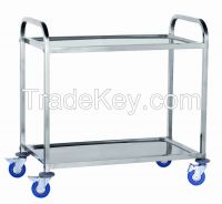 Detachable Two-layer Stainless Steel Dining Trolley (Square Tube) SF-A1001