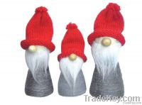 Xmas hanging santa decoraitons, 7/9/11cm, 3pcs/set