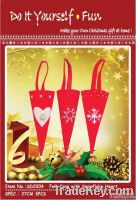 DIY CHRISTMAS CORNET DECORATION, 16CM, 3PCS/SET PACKED IN POLYBAG