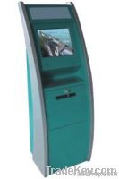 F8 Touchscreen kiosk with inlay metal keyboard and A4 laser printer