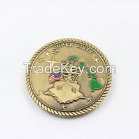 custom engraved brass souvenir collect coin