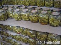 Pickled gherkin 3-6cm in glass jar 1500ml