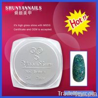 High gloss nail art glitter gel