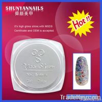 attractive nail art in Glitter uv gel