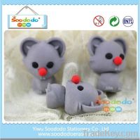3d shaped animal erasers back to school