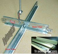 suspended flat T bar for false ceiling use