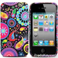 flower silicon tpu gel case for iphone4/4s