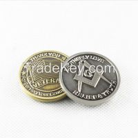 customized metal material gold souvenir coins