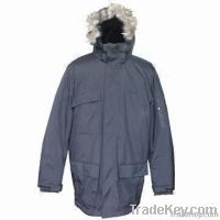 Men's Winter Jacket with Fleece Hood and Lining