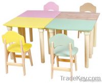 wooden kids student desk and chair