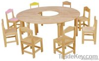 wooden round shape table