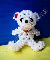 diy acrylic beaed Teddy bear decoration