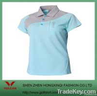 Hot selling fashion 100% jersey cotton slim fit ladies polo shirt
