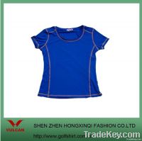 Polyester Spandex Sport Ladies T Shirt