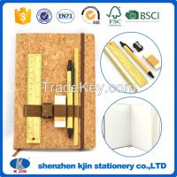 Eco-friendly OEM Cork Stationery set  for Student