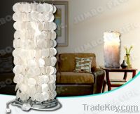 Table Lampshades in round shape capiz  design with electric fitting.