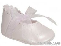 Pearly Leather Mary Jane baby shoe
