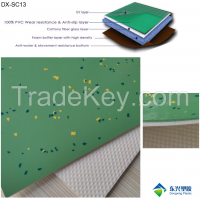 PVC vinyl commercial flooring with UV coating