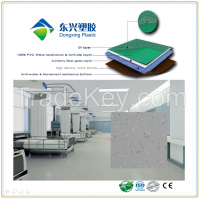 PVC vinyl beyond homogeneous hospital flooring