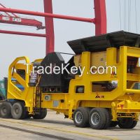 wheeled type/portable crusher in the stone quarry