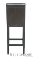 Leather And Wood Bar Stool