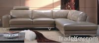 Corner Sofa with Lounge with Genuine Leather