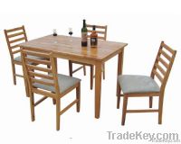 Solid Wood Dining Chair and Dining Table Set