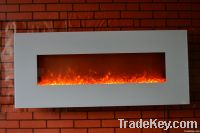 50&quot; CSA passed big size white wall-mounted fireplace with plastic